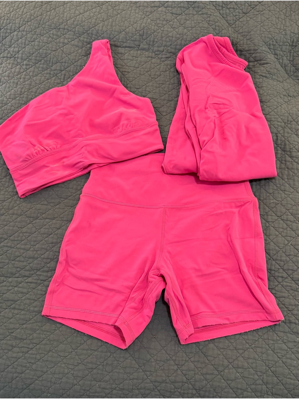 lululemon athletica pink 3 piece matching set